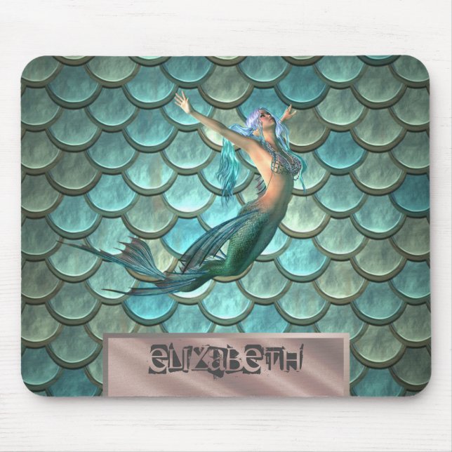 Alfombrilla De Ratón Escamas de cola de sirena (Frente)