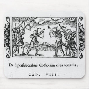 Alfombrilla De Ratón Escandinavos que usan sus flechas