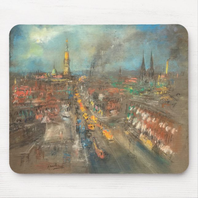 Alfombrilla De Ratón Escena callejera en Indianápolis (Indiana, Estados (Frente)