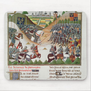 Alfombrilla De Ratón Escena de batalla f.183 del franco 2691, por Jehan