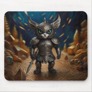 Alfombrilla De Ratón Escena de fantasía de dibujos animados con guerrer