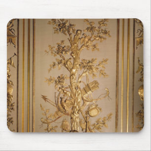 Alfombrilla De Ratón Escena de la caza, revestimiento de madera de