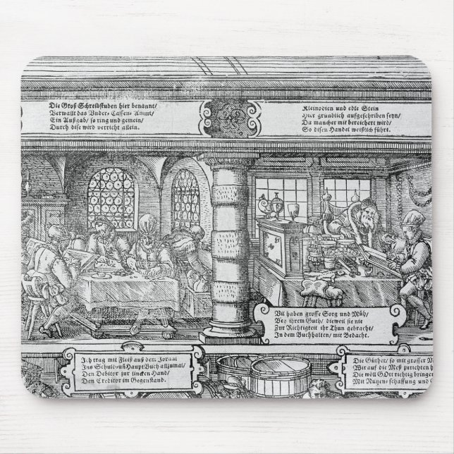 Alfombrilla De Ratón Escena de las actividades bancarias (Frente)