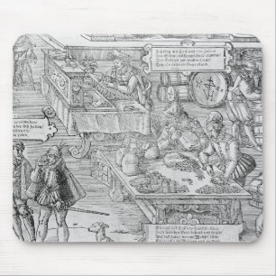 Alfombrilla De Ratón Escena de las actividades bancarias