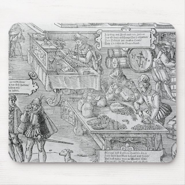 Alfombrilla De Ratón Escena de las actividades bancarias (Frente)