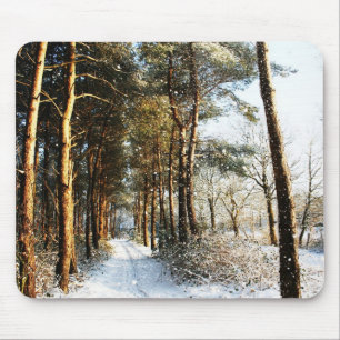 Alfombrilla De Ratón Escena de Nieve Forestal mpcn
