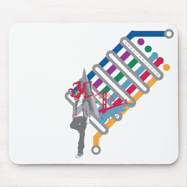 Alfombrilla De Ratón escena de san francisco (Frente)