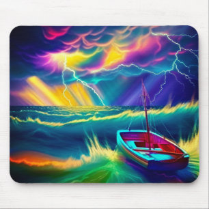 Alfombrilla De Ratón Escena de tormenta artística