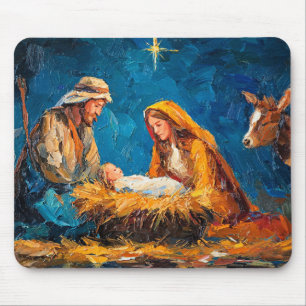 Alfombrilla De Ratón Escena del Nacimiento, hermosa ilustración,