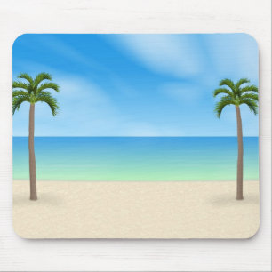 Alfombrilla De Ratón Escena diurna de la playa: Mousepad de encargo