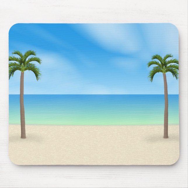 Alfombrilla De Ratón Escena diurna de la playa: Mousepad de encargo (Frente)
