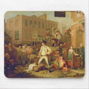 Alfombrilla De Ratón Escena en una calle de Londres, 1770 (aceite en