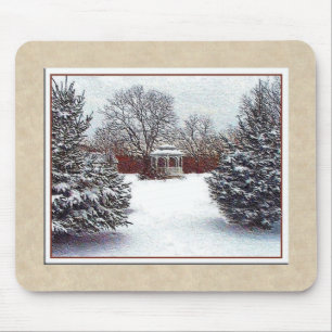 Alfombrilla De Ratón Escena Mousepad de la nieve
