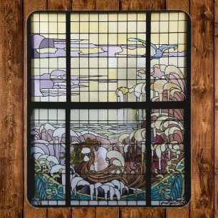 Alfombrilla De Ratón Escenario Art Nouveau de vidrio templado