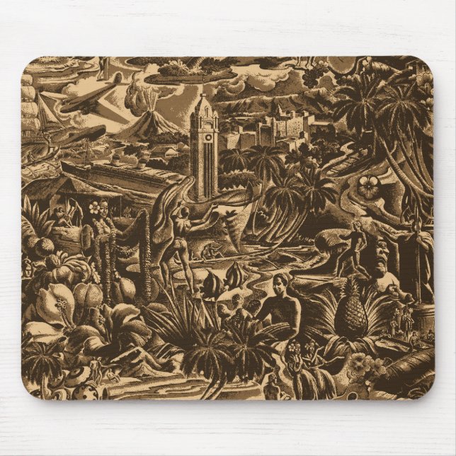 Alfombrilla De Ratón Escénico tropical de Hawaii de la hawaiana de Oahu (Frente)