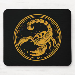 Alfombrilla De Ratón Escorpión Amarillo Astrología Signo Zodiacal Escor