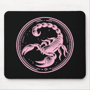 Alfombrilla De Ratón Escorpión Rosa Astrología Signo Zodiacal Escorpio
