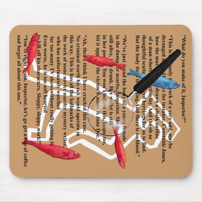 Alfombrilla De Ratón Escritor de misterio de detectives (Frente)