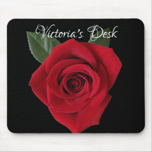Alfombrilla De Ratón Escritorio color de rosa rojo oscuro Mousepad con