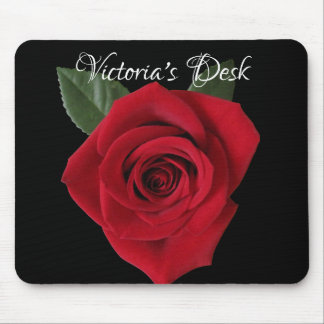 Alfombrilla De Ratón Escritorio color de rosa rojo oscuro Mousepad con