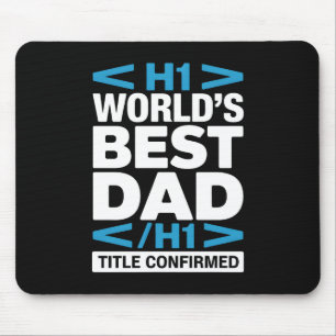 Alfombrilla De Ratón Escritorio para el mejor papá del mundo Programado