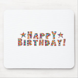 Alfombrilla De Ratón Escritura elegante: FELIZ CUMPLEAÑOS