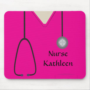 Alfombrilla De Ratón Escrutinio médico Uniforme Rosa caliente