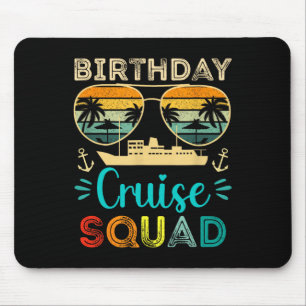 Alfombrilla De Ratón Escuadrón de crucero de cumpleaños Vacaciones de c