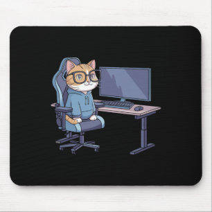 Alfombrilla De Ratón Escuadrón de Gatos Jugadores Meme Divertido 1