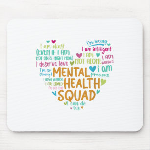 Alfombrilla De Ratón Escuadrón de Salud Mental Love Heart Facts Salud M