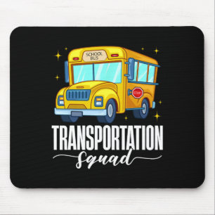 Alfombrilla De Ratón Escuadrón de Transporte Primer Día Autobús Escolar