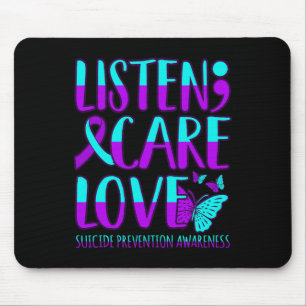 Alfombrilla De Ratón Escucha Cuidar Amor Feliz Suicidio Prevención Awar