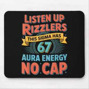 Alfombrilla De Ratón Escuchen Rizzlers Este Sigma Tiene 67 Energía de A