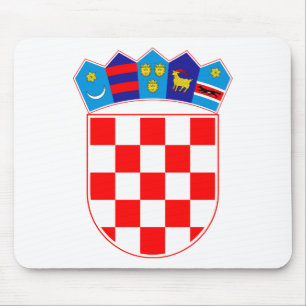Alfombrilla De Ratón Escudo de armas de Croacia, emblema croata,