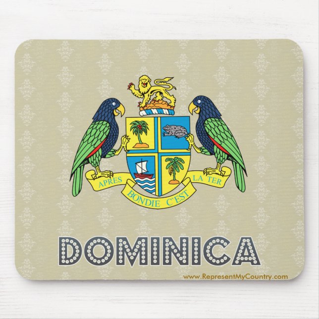 Alfombrilla De Ratón Escudo de armas de Dominica (Frente)