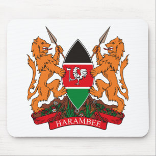 Alfombrilla De Ratón Escudo de armas de Kenya Mousepad