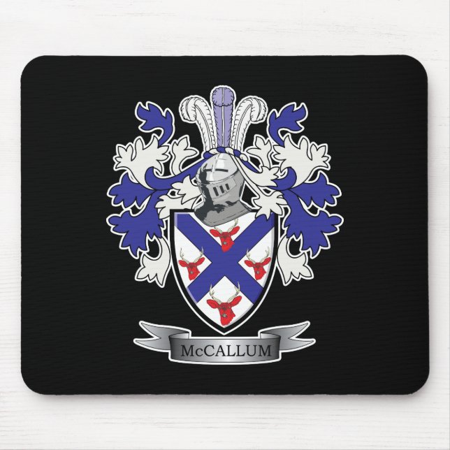Alfombrilla De Ratón Escudo de armas del escudo de la familia de (Frente)