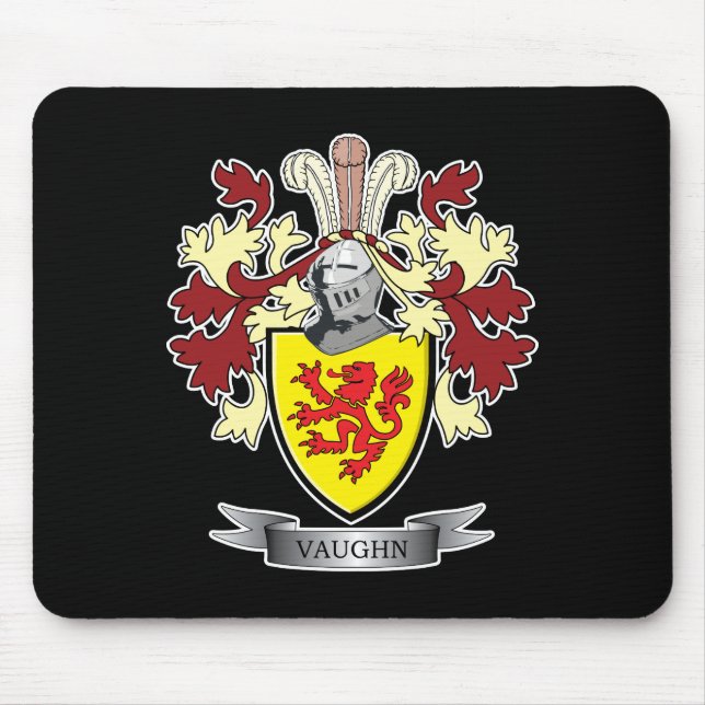 Alfombrilla De Ratón Escudo de armas del escudo de la familia de Vaughn (Frente)