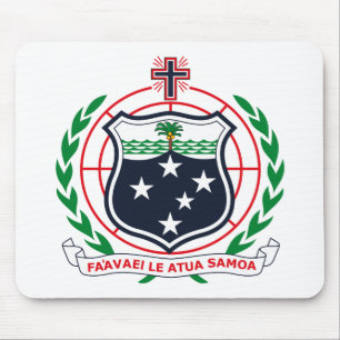 Alfombrilla De Ratón Escudo de armas del oeste Mousepad de Samoa