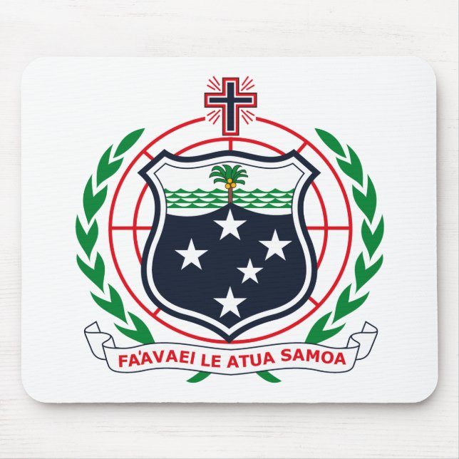 Alfombrilla De Ratón Escudo de armas del oeste Mousepad de Samoa (Frente)