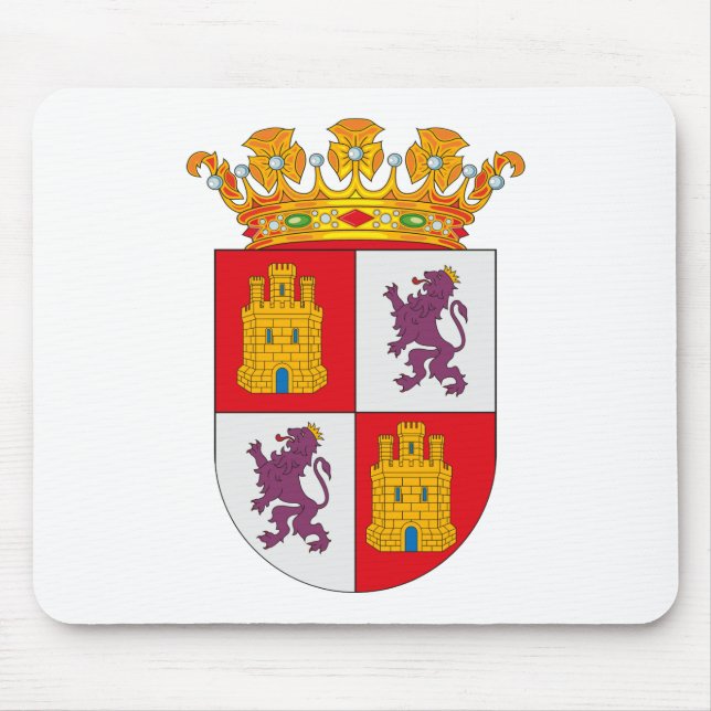 Alfombrilla De Ratón Escudo de armas Mousepad de Castilla Y León (Frente)