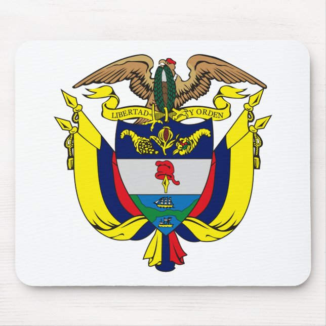 Alfombrilla De Ratón Escudo de armas Mousepad de Colombia (Frente)