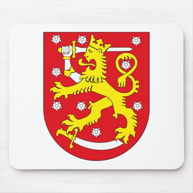 Alfombrilla De Ratón Escudo de armas Mousepad de Finlandia (Frente)