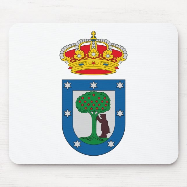 Alfombrilla De Ratón Escudo de armas Mousepad de Madrid (Frente)