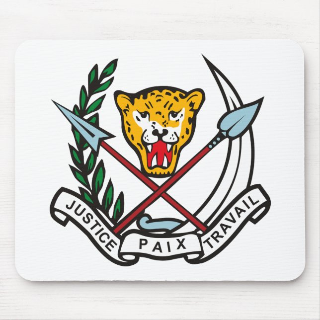Alfombrilla De Ratón Escudo de armas Mousepad de Zaire (Frente)