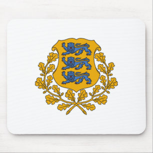 Alfombrilla De Ratón Escudo de armas símbolo emblema bandera de Estonia