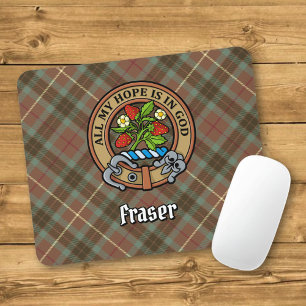 Alfombrilla De Ratón Escudo de Clan Fraser sobre la caza del tartán