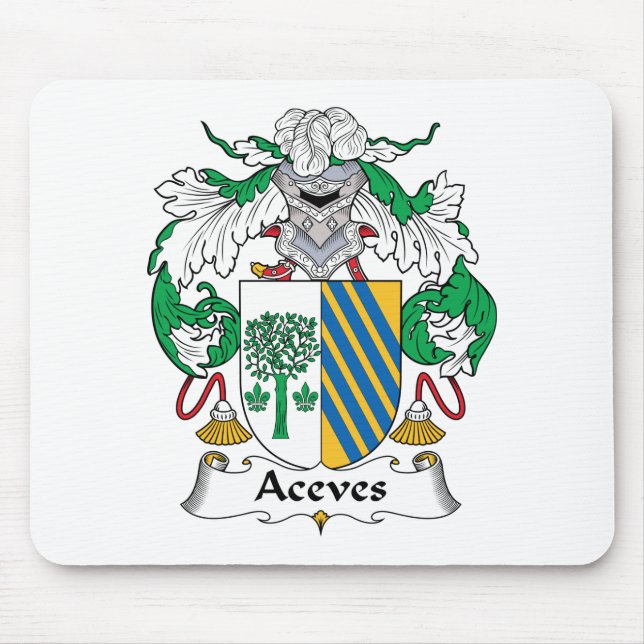Alfombrilla De Ratón Escudo de la familia de Aceves (Frente)