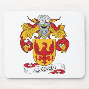 Alfombrilla De Ratón Escudo de la familia de Alegría