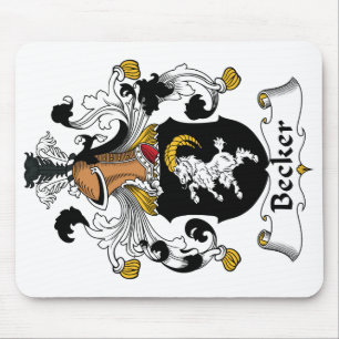 Alfombrilla De Ratón Escudo de la familia de Becker